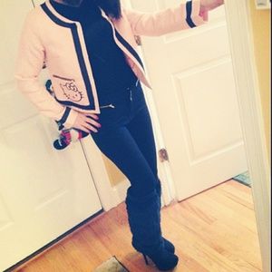 *SOLDDD* Blush Colored Hello Kitty Tweed Jacket